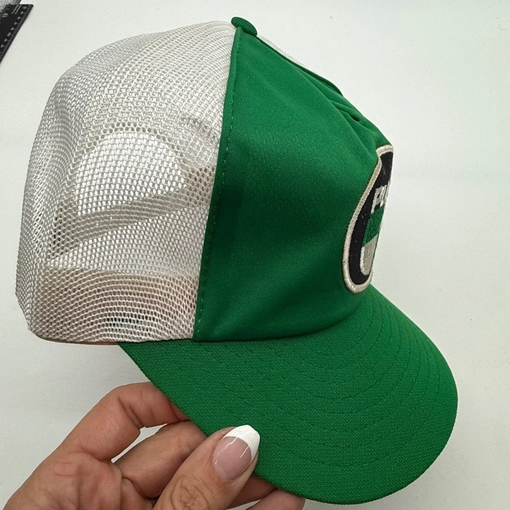 Vintage Puch Moped Trucker Hat Green White Mesh Snapback US Cap Made in USA